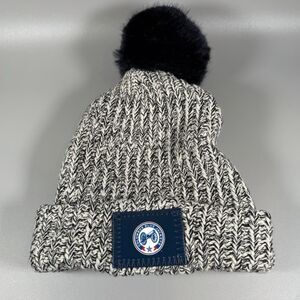 Love Your Melon White Black Pom Pom Beanie Columbus Blue Jackets‎